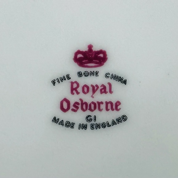 Royal Osborne 8 1/2" Cottage Garden Scene Plate Bone China England - Picture 4 of 4